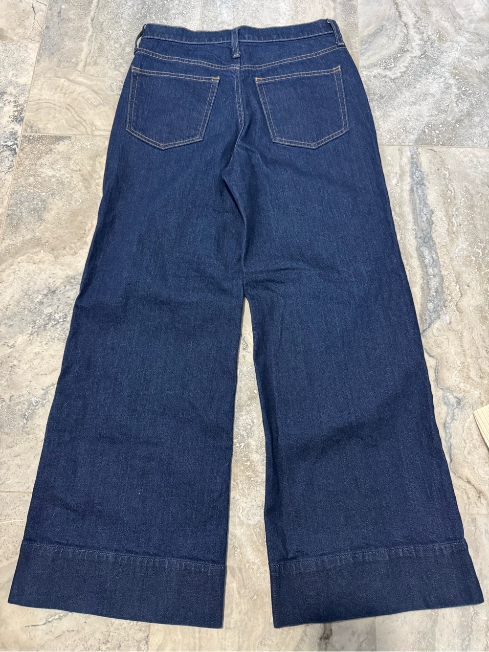 J. Crew Dark Indigo Wide-Leg Denim Jeans - Picture 3 of 6
